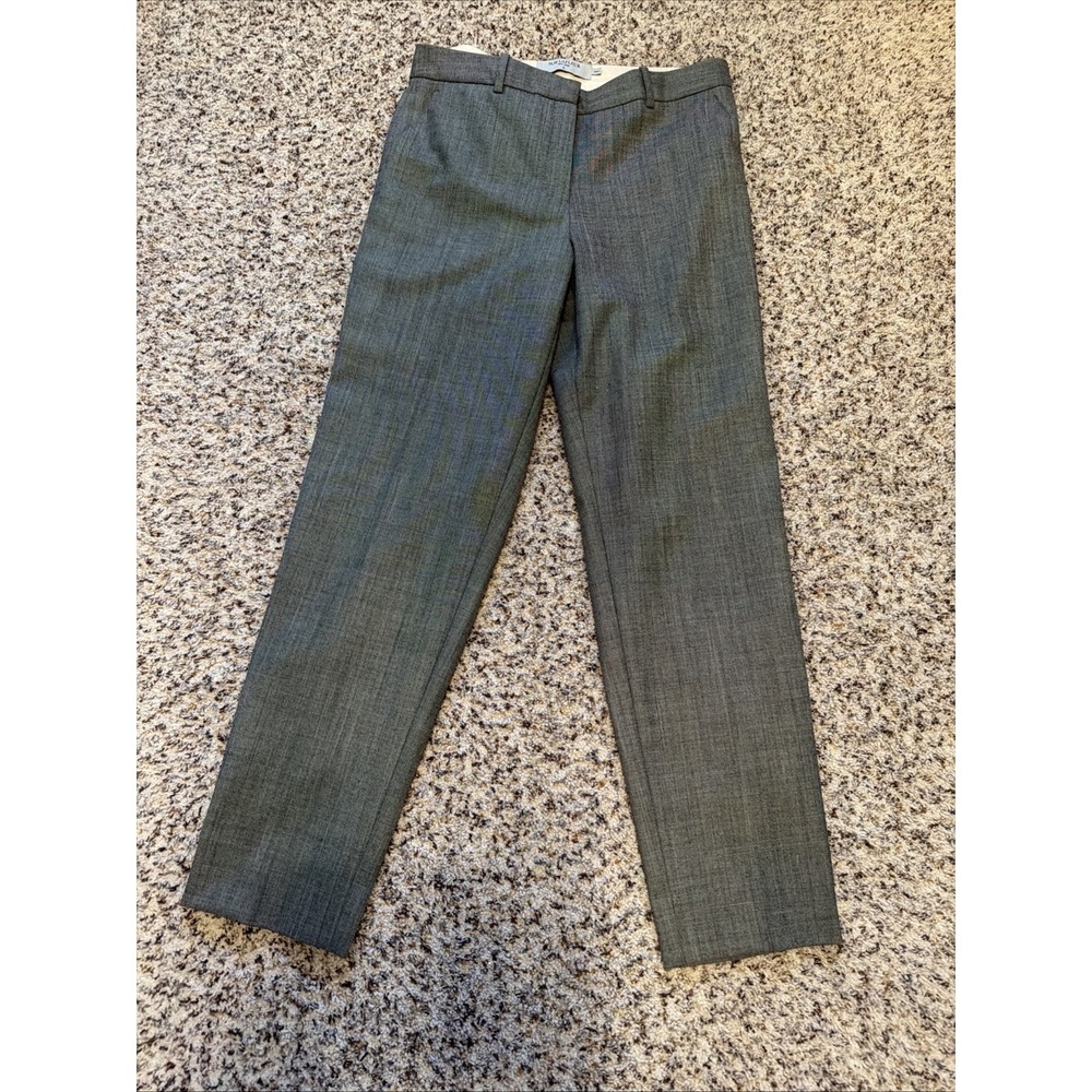 MM Lafluer Gray Tapered‎ Trouser Size 6 Virgin Wool Blend High Rise